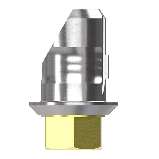 Yellow Titanium Base Abutment, Hexed